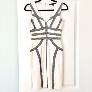 BCBG Bodycon Dress, Size XXS, Black & White